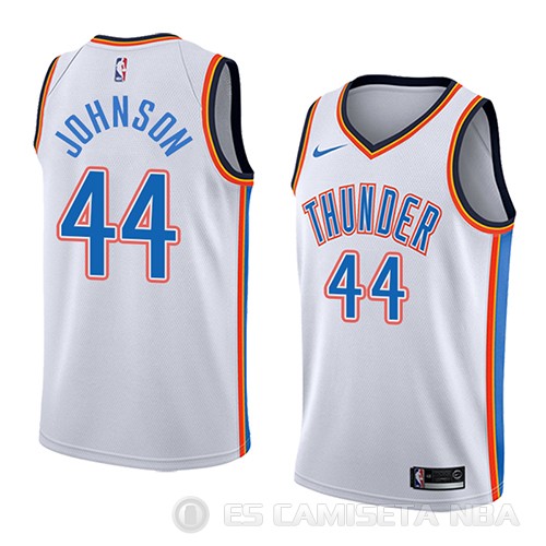 Camiseta Dakari Johnson #44 Oklahoma City Thunder Association 2018 Blanco - Haga un click en la imagen para cerrar